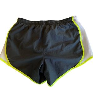 Nike Women's Dri-Fit Gray and Teal Drawstrig Athletic Running Shorts Size Small‎